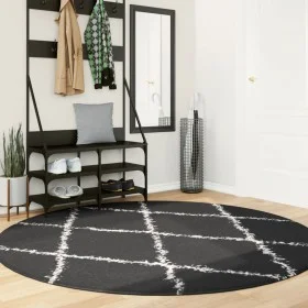 Alfombra de pelo largo moderna PAMPLONA negro y crema Ø 200 cm de , Alfombras - Ref: Foro24-375423, Precio: 59,97 €, Descuent...