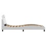 Estructura de cama con cabecero cuero sintético blanco 90x200cm de , Camas y somieres - Ref: Foro24-3208069, Precio: 146,33 €...