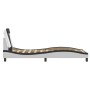 Estructura cama cabecero cuero sintético blanco negro 90x200 cm de , Camas y somieres - Ref: Foro24-3208074, Precio: 146,45 €...