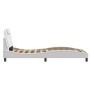 Estructura de cama cabecero cuero sintético blanco 100x200 cm de , Camas y somieres - Ref: Foro24-3208076, Precio: 150,44 €, ...