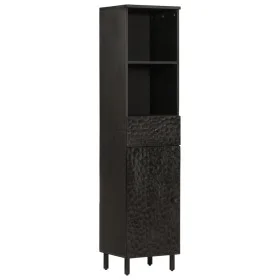 Solid black mango wood bathroom cabinet 38x33x160 cm by , bathroom vanities - Ref: Foro24-356841, Price: 151,35 €, Discount: %
