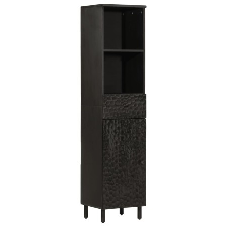 Mueble de baño de madera maciza de mango negro 38x33x160 cm de , Tocadores de baño - Ref: Foro24-356841, Precio: 153,54 €, De...