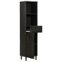 Mueble de baño de madera maciza de mango negro 38x33x160 cm de , Tocadores de baño - Ref: Foro24-356841, Precio: 153,54 €, De...