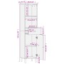 Mueble de baño de madera maciza de mango negro 38x33x160 cm de , Tocadores de baño - Ref: Foro24-356841, Precio: 153,54 €, De...