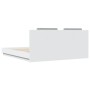 Estructura cama con cabecero madera ingeniería blanco 200x200cm de , Camas y somieres - Ref: Foro24-3209891, Precio: 232,15 €...