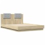 Cama con cabecero madera de ingeniería roble Sonoma 150x200 cm de , Camas y somieres - Ref: Foro24-3209914, Precio: 178,14 €,...