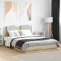 Cama con cabecero madera de ingeniería roble Sonoma 150x200 cm de , Camas y somieres - Ref: Foro24-3209914, Precio: 178,14 €,...