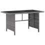 Set de comedor de jardín 5 pzas y cojines ratán sintético gris de vidaXL, Conjuntos de jardín - Ref: Foro24-46115, Precio: 90...