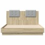 Cama con cabecero madera de ingeniería roble Sonoma 120x190 cm de , Camas y somieres - Ref: Foro24-3209963, Precio: 159,32 €,...
