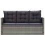 Set de comedor de jardín 5 pzas y cojines ratán sintético gris de vidaXL, Conjuntos de jardín - Ref: Foro24-46115, Precio: 90...