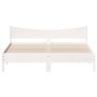 Estructura cama cabecero madera maciza pino blanco 180x200 cm de , Camas y somieres - Ref: Foro24-3216361, Precio: 211,23 €, ...