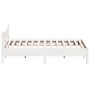 Estructura cama cabecero madera maciza pino blanco 180x200 cm de , Camas y somieres - Ref: Foro24-3216361, Precio: 211,23 €, ...