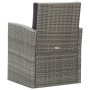 Set de comedor de jardín 5 pzas y cojines ratán sintético gris de vidaXL, Conjuntos de jardín - Ref: Foro24-46115, Precio: 90...