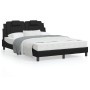 Estructura cama con luces LED cuero sintético negro 120x200 cm de , Camas y somieres - Ref: Foro24-3214008, Precio: 197,28 €,...