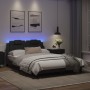 Estructura cama con luces LED cuero sintético negro 120x200 cm de , Camas y somieres - Ref: Foro24-3214008, Precio: 197,28 €,...