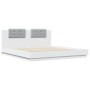 Estructura cama con cabecero madera ingeniería blanco 180x200cm de , Camas y somieres - Ref: Foro24-3209898, Precio: 224,94 €...