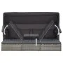 Tumbona cama jardín con techo ratán sintético gris de vidaXL, Camas para exteriores - Ref: Foro24-46158, Precio: 532,11 €, De...