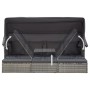 Tumbona cama jardín con techo ratán sintético gris de vidaXL, Camas para exteriores - Ref: Foro24-46158, Precio: 510,03 €, De...