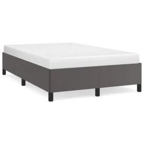 Estructura de cama cuero sintético gris 120x190 cm de , Camas y somieres - Ref: Foro24-379526, Precio: 89,32 €, Descuento: %