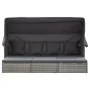 Tumbona cama jardín con techo ratán sintético gris de vidaXL, Camas para exteriores - Ref: Foro24-46158, Precio: 532,11 €, De...