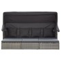 Tumbona cama jardín con techo ratán sintético gris de vidaXL, Camas para exteriores - Ref: Foro24-46158, Precio: 510,03 €, De...