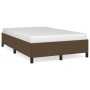 Estructura de cama tela marrón oscuro 120x190 cm de , Camas y somieres - Ref: Foro24-379511, Precio: 111,25 €, Descuento: %