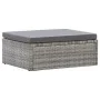 Tumbona cama jardín con techo ratán sintético gris de vidaXL, Camas para exteriores - Ref: Foro24-46158, Precio: 532,11 €, De...