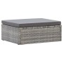 Tumbona cama jardín con techo ratán sintético gris de vidaXL, Camas para exteriores - Ref: Foro24-46158, Precio: 510,03 €, De...