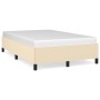 Estructura de cama tela crema 120x190 cm de , Camas y somieres - Ref: Foro24-379513, Precio: 95,11 €, Descuento: %