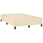 Estructura de cama tela crema 120x190 cm de , Camas y somieres - Ref: Foro24-379513, Precio: 95,11 €, Descuento: %