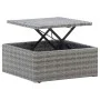 Tumbona cama jardín con techo ratán sintético gris de vidaXL, Camas para exteriores - Ref: Foro24-46158, Precio: 532,11 €, De...