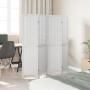 Biombo separador de 4 paneles madera maciza Paulownia blanco de , Divisores de ambientes - Ref: Foro24-358721, Precio: 107,57...