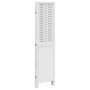 Biombo separador de 4 paneles madera maciza Paulownia blanco de , Divisores de ambientes - Ref: Foro24-358721, Precio: 107,57...