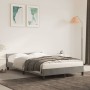 Estructura cama con cabecero terciopelo gris claro 120x190 cm de , Camas y somieres - Ref: Foro24-379547, Precio: 122,88 €, D...