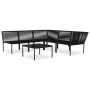 Juego de muebles de jardín 6 piezas con cojines PVC negro de vidaXL, Conjuntos de jardín - Ref: Foro24-48591, Precio: 404,90 ...