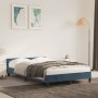Estructura cama con cabecero terciopelo azul oscuro 120x190 cm de , Camas y somieres - Ref: Foro24-379551, Precio: 122,80 €, ...