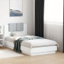 Estructura de cama con cabecero y luces LED blanco 90x190 cm de , Camas y somieres - Ref: Foro24-3210059, Precio: 167,25 €, D...