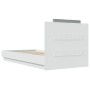Estructura de cama con cabecero y luces LED blanco 90x190 cm de , Camas y somieres - Ref: Foro24-3210059, Precio: 167,25 €, D...