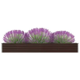 Arriate de jardín de acero galvanizado marrón 320x40x45 cm de vidaXL, Maceteros y jardineras - Ref: Foro24-47054, Precio: 72,...