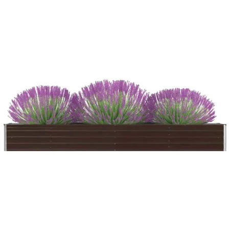 Arriate de jardín de acero galvanizado marrón 320x40x45 cm de vidaXL, Maceteros y jardineras - Ref: Foro24-47054, Precio: 72,...