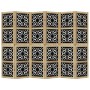 Biombo separador 6 paneles madera maciza Paulownia marrón negro de , Divisores de ambientes - Ref: Foro24-358810, Precio: 167...