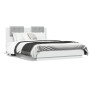 Estructura de cama con cabecero y luces LED blanco 120x190 cm de , Camas y somieres - Ref: Foro24-3210052, Precio: 223,58 €, ...