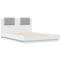 Estructura de cama con cabecero y luces LED blanco 120x190 cm de , Camas y somieres - Ref: Foro24-3210052, Precio: 223,58 €, ...