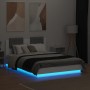 Estructura de cama con cabecero y luces LED blanco 120x190 cm de , Camas y somieres - Ref: Foro24-3210052, Precio: 223,58 €, ...