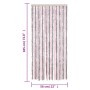Cortina antimoscas chenilla gris plateado y rosa 56x185 cm de , Mosquiteras para ventanas - Ref: Foro24-377360, Precio: 36,41...