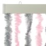 Cortina antimoscas chenilla gris plateado y rosa 90x200 cm de , Mosquiteras para ventanas - Ref: Foro24-377362, Precio: 63,73...