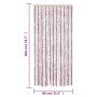 Cortina antimoscas chenilla gris plateado y rosa 90x200 cm de , Mosquiteras para ventanas - Ref: Foro24-377362, Precio: 63,73...