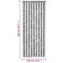 Cortina antimoscas chenilla gris y blanco 100x200 cm de , Mosquiteras para ventanas - Ref: Foro24-377369, Precio: 54,39 €, De...