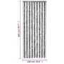 Cortina antimoscas chenilla gris y blanco 100x200 cm de , Mosquiteras para ventanas - Ref: Foro24-377369, Precio: 63,85 €, De...