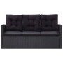 Set muebles de jardín 6 piezas y cojines ratán sintético negro de vidaXL, Conjuntos de jardín - Ref: Foro24-46094, Precio: 59...